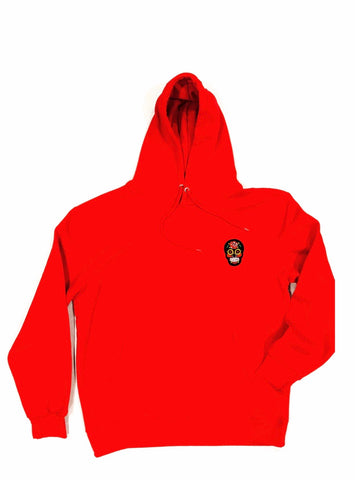 Premium Red Calavera Hoodie - Black Calavera