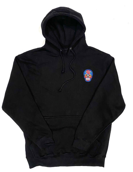 Calavera Jet Black Hoodie / Royal Blue Calavera