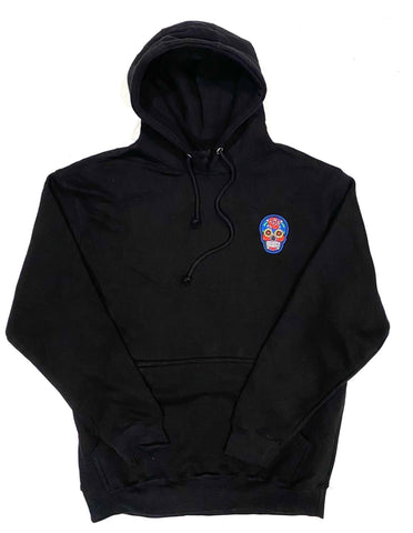 Calavera Jet Black Hoodie / Royal Blue Calavera