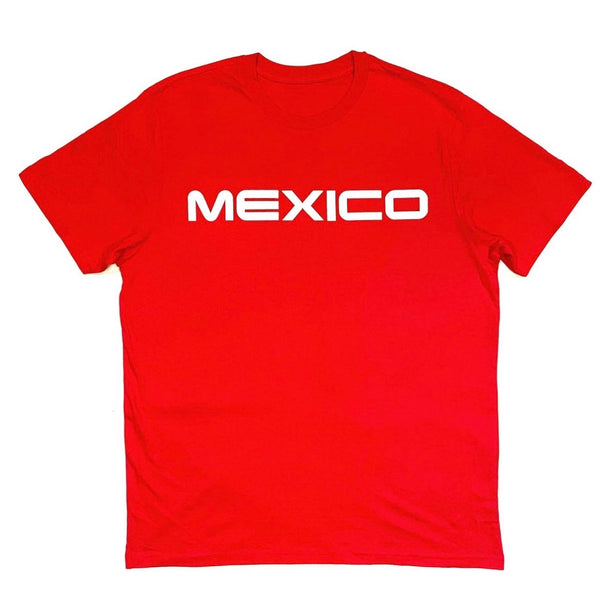 Mexico Clasico Premium Red  Tee - White Print -