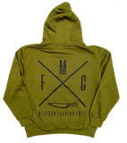 Mexican Fucking Chef X Army Green Premium Hoodie - Black Print