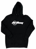 Dirtbag Premium Hoodie Jet Black  - White Print